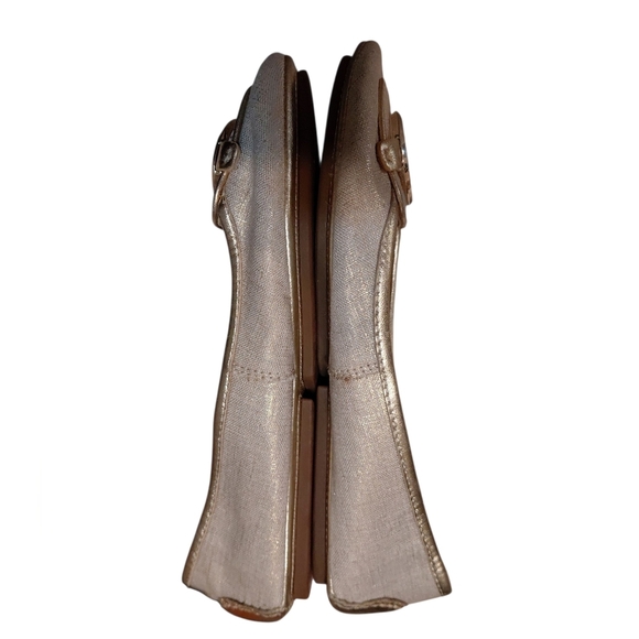 Michael Kors Gold Shimmering Ballet flats Women’s Lillie Moccasins 7.5 - Picture 12 of 12